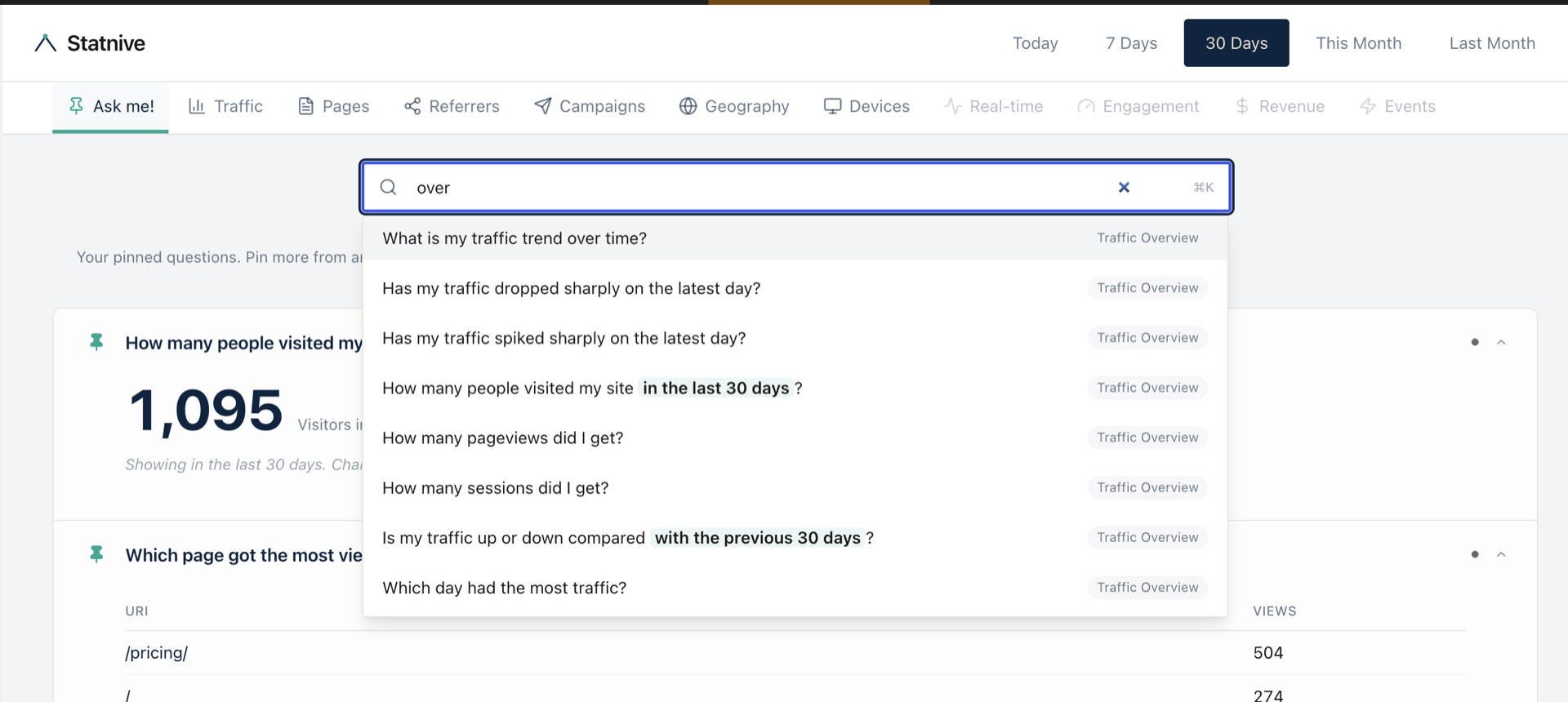 Ask me! ist da: 116 Fragen zu Ihrem WordPress-Traffic, in Sekunden beantwortet
